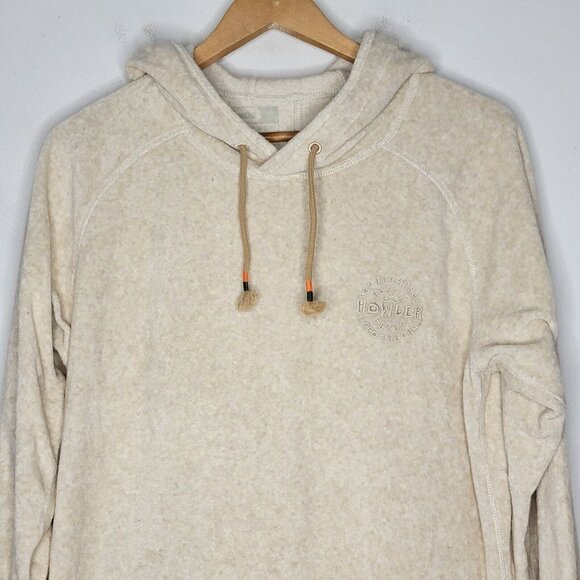 Howler Bros Terrycloth Hoodie‎ Oatmeal Heather Beige Pullover Sweater Medium M - Picture 3 of 6
